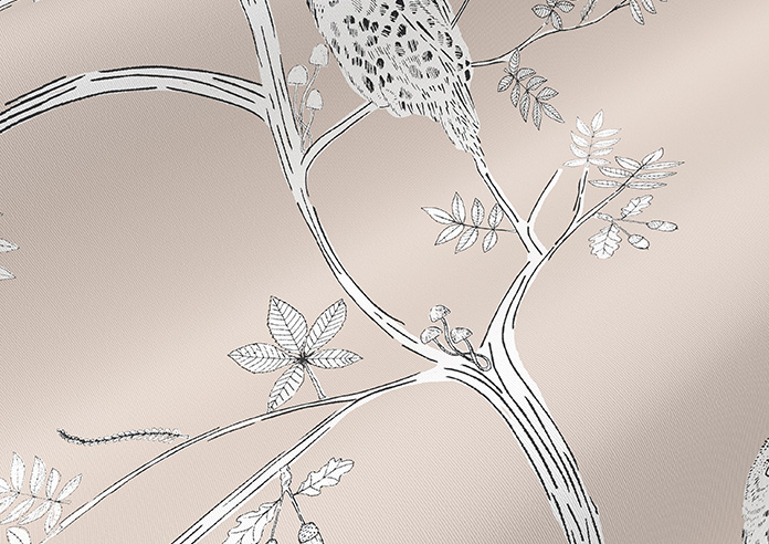 Treetop Owls, Rose Gold - Twist&Fit Roller Blind - Image 4